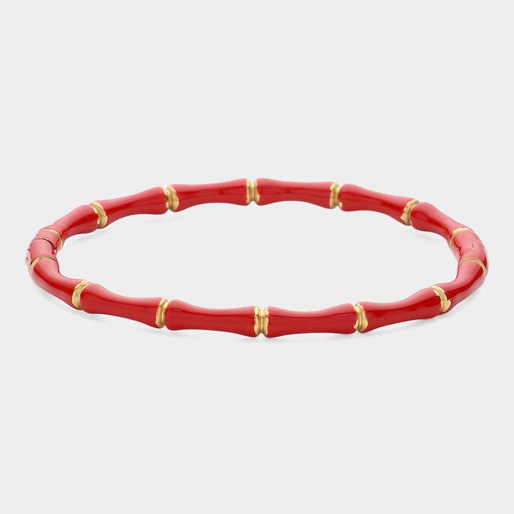 Sensibling Corp. - Wholesale Bangle Bracelet - Enamel Bamboo Hinged Bangle Bracelet4