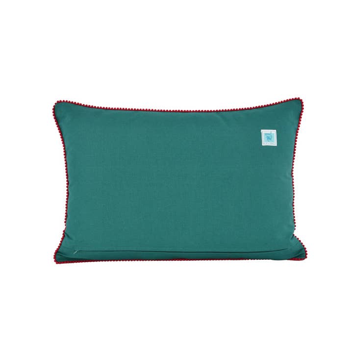 Karma Living - Wholesale Throw/Decorative Pillow - 2ABFLCC721_PG SET/2 FLORAL PILLOW VELVT P.GREEN 16x24"3
