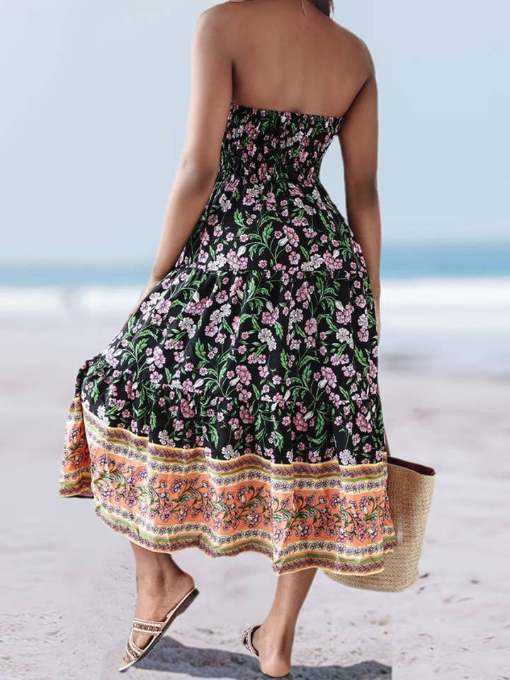 Rosa Clothing - Wholesale Skirt - Women's - Swing Style Bohemia Ethnic Floral maxi skirt2