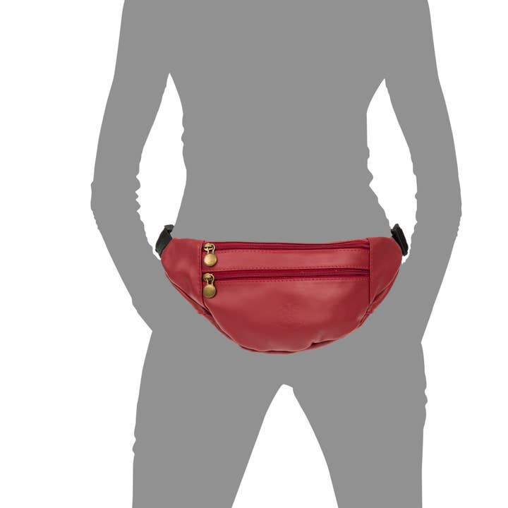 FIRENZE ARTEGIANI - Wholesale Belt Bag - Unisex - Clara Fashionable Unisex Fanny Pack. Genuine Sauvage Leather11
