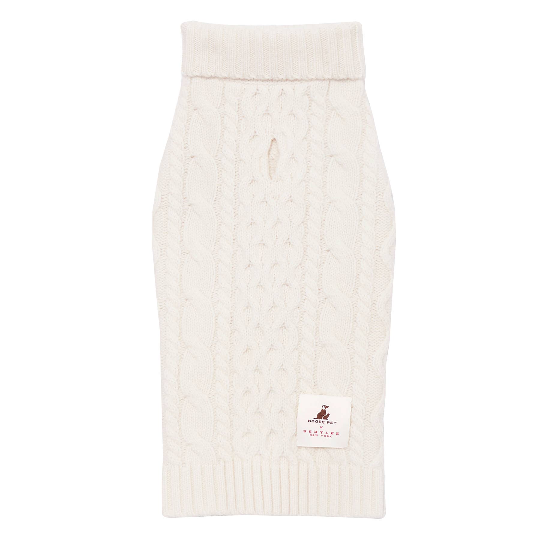 Nooee pet - Wholesale Pet Sweater - Dog - Nooee Pet X Demy Lee Wool Off White Cable Sweater4