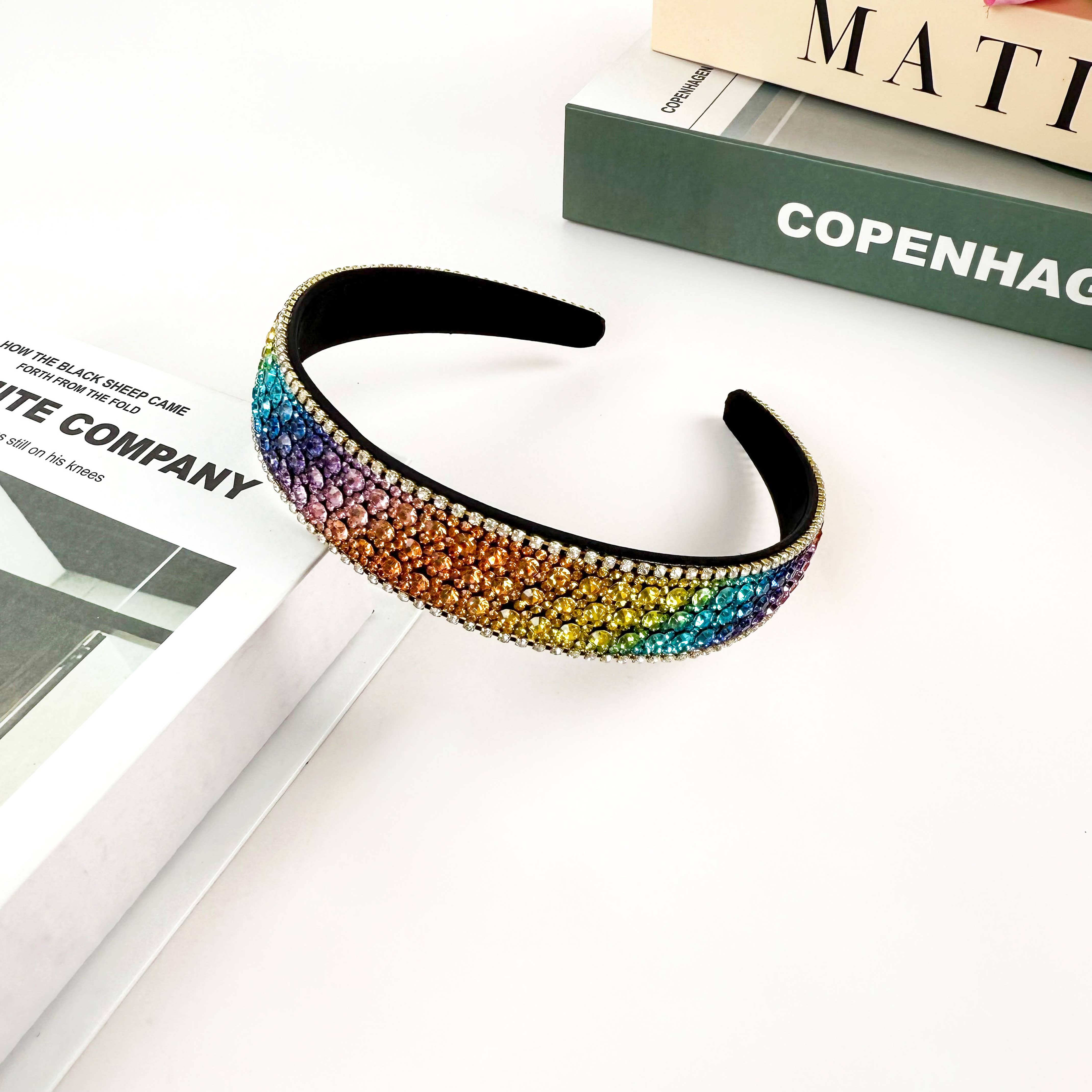 Tourtiwi – wholesale Fashion headband – women's – Bright Multi-Color Diamond Headband10