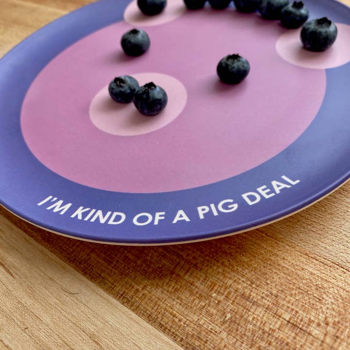 Fox Run Brands - Wholesale Dinner Plate - Kids & Baby - Red Rover Kids Bamboo Plates, Set of 4,Animal Design,8" x 8"