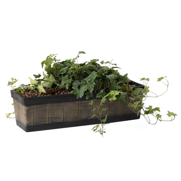 Quickway Imports – suporte para vasos de plantas por atacado – Caixa de plantador de plástico para calha retangular externa e interna, Veg
