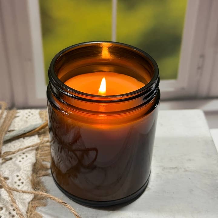 Suzy Spa Essentials - Wholesale Jar/Filled Candle - Lavender Soy Blend Candle - 8 oz Amber Jar5