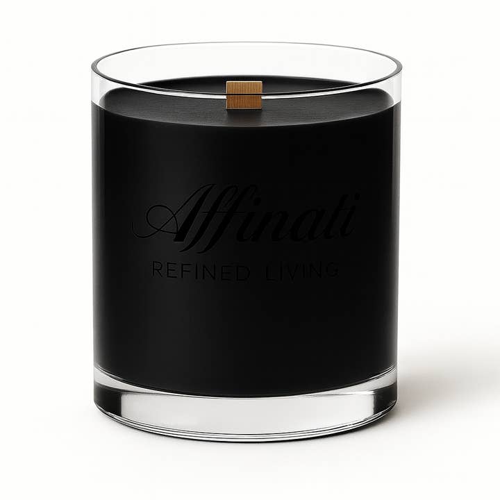 Midnight Oak Wooden Wick Candle – Luxury 10 oz Soy Blend | Affinati for wholesale by Affinati
