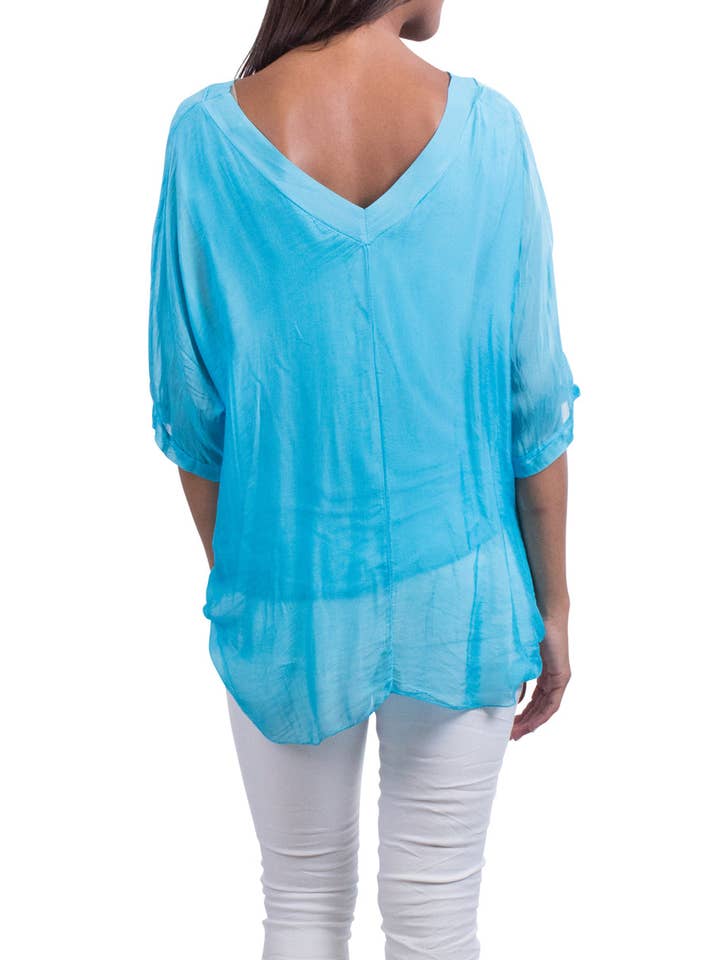 Gigi Moda - Wholesale Kaftan - Women's - Raw Edges V-Neck Kaftan21