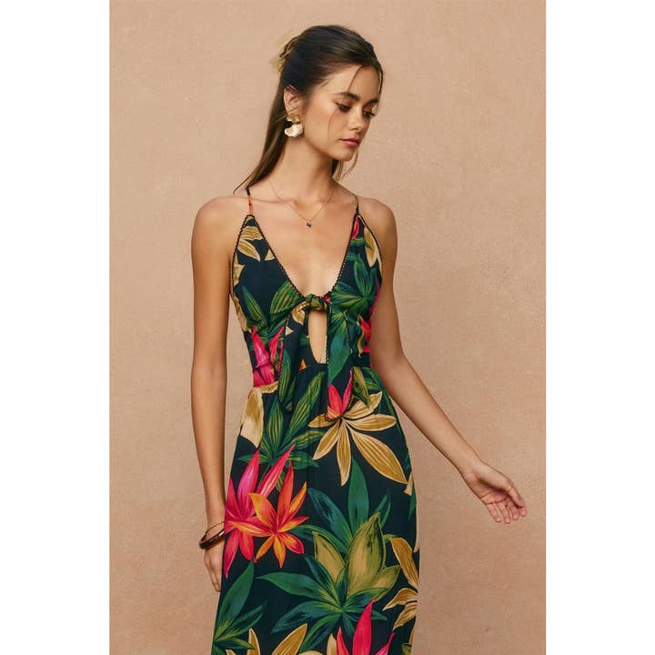 Cabo Dreams Front Knot Maxi Dress for wholesale by Dress Forum