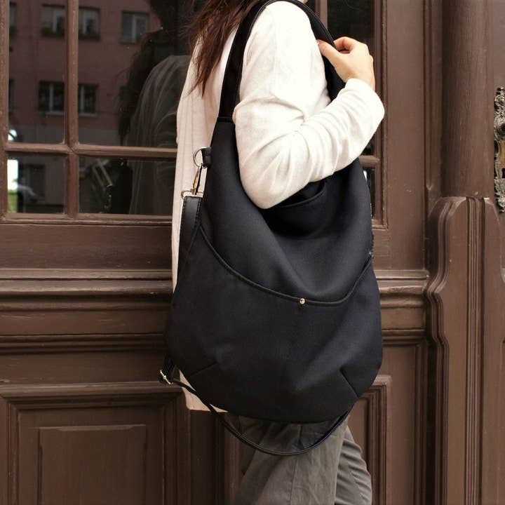 Everyday vegan handbag shoulder bag / zipper large big for wholesale by Manufaktura MMS