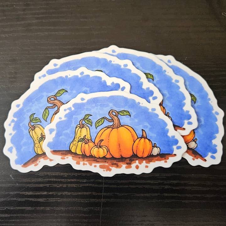 Sleepy Moth - Wholesale Sticker - Pumpkin Patch Die-cut Sticker2
