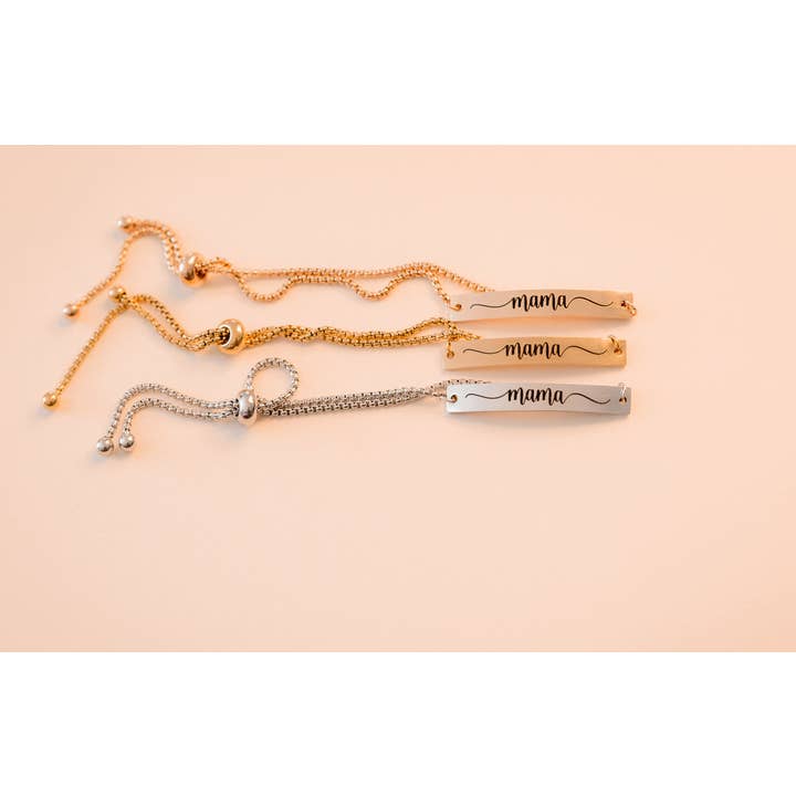 Adjustable MAMA Bracelet for wholesale by Rhoadside Boutique