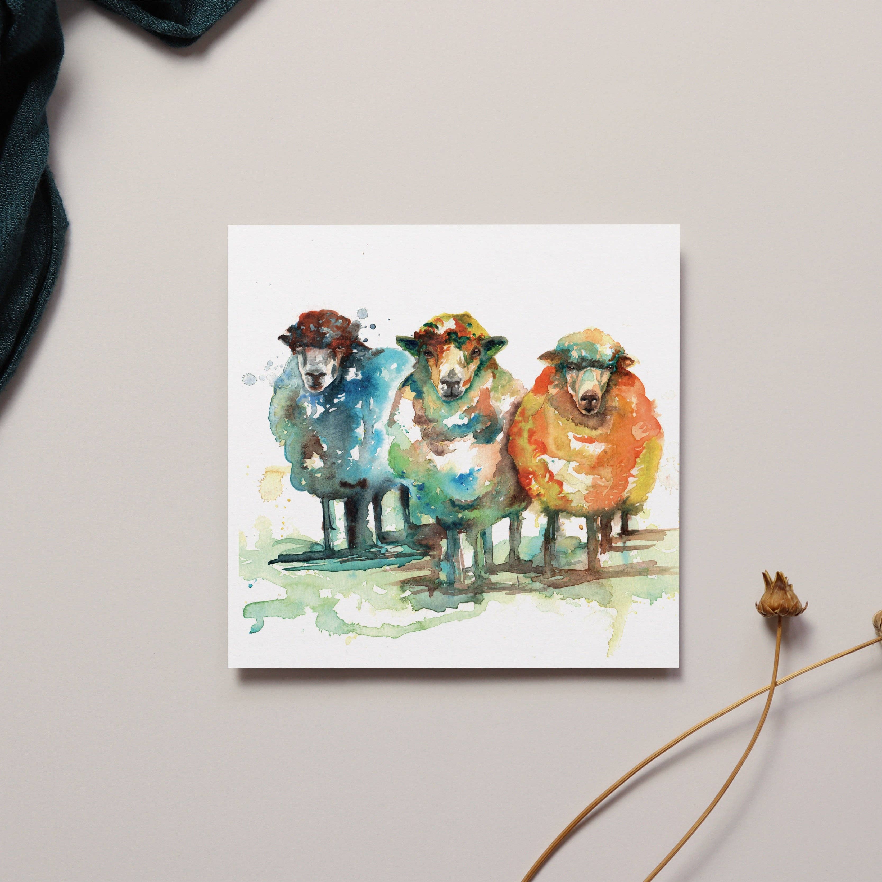 Meg Hawkins Art – wholesale Everyday greeting card – Sheep Greeting Card