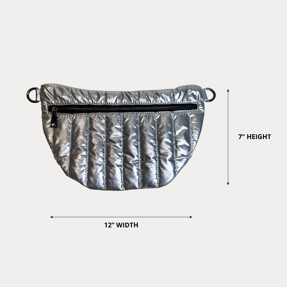 AHDORNED - Wholesale Belt Bag - Women's - Reese Quilted Sling/Waist Bag w/Black Resin Chain & 2" Solid27