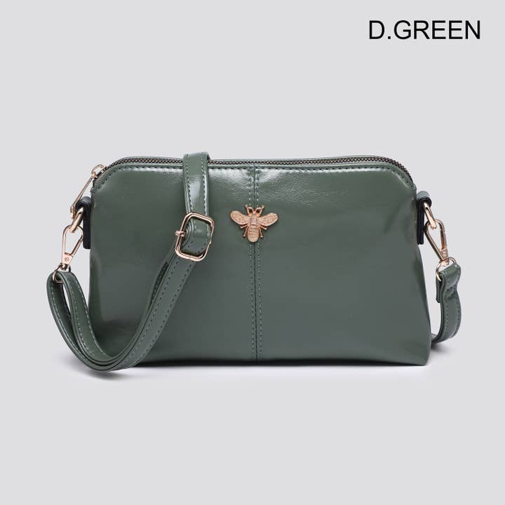 House of Milano – wholesale Crossbody bag – Women's – Faux Leather Crossbody Bag with Bee Logo # 267014