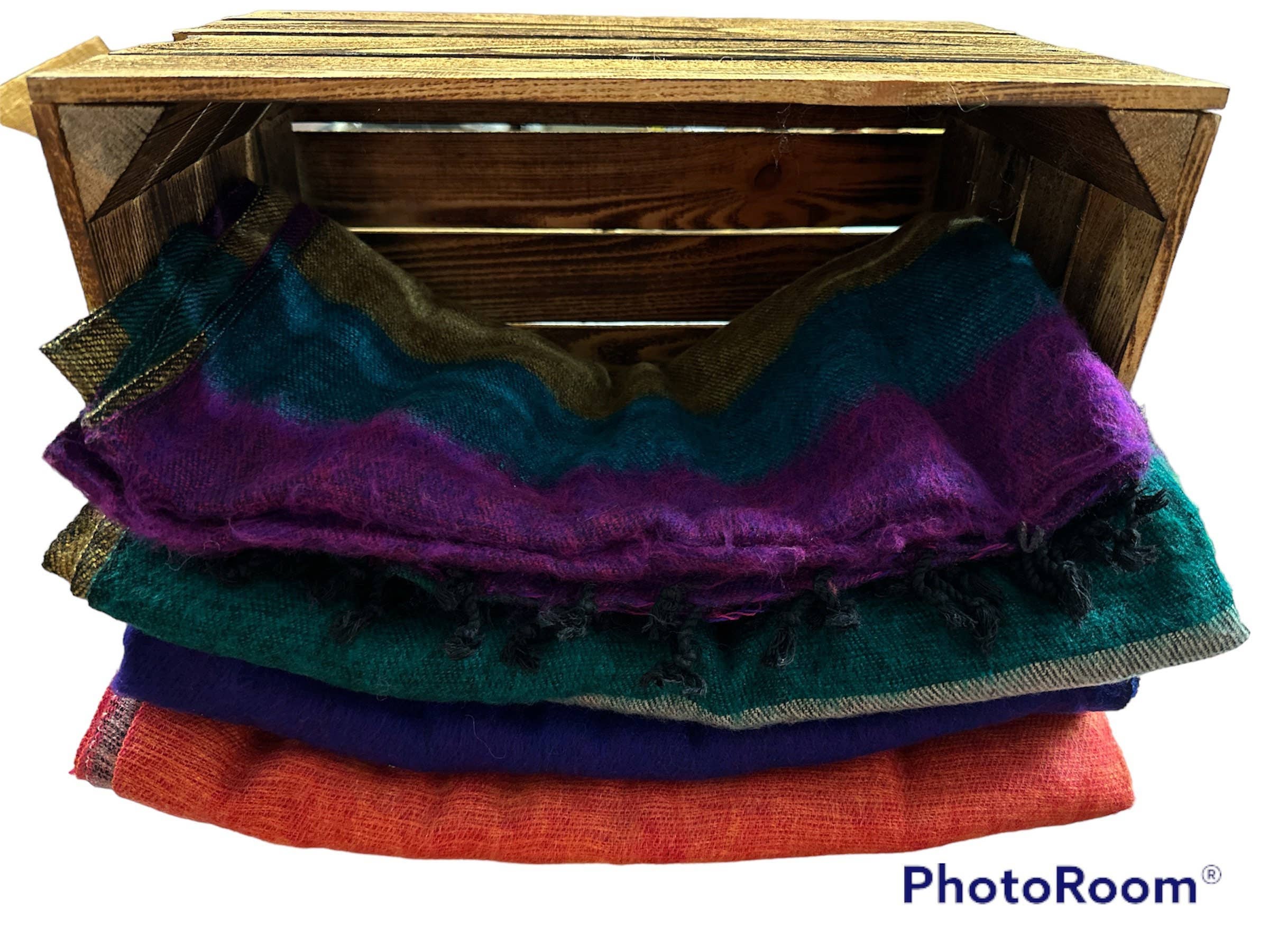 Funky Yak Ltd – Großhandel Überwurfdecke – Handgewebte Yak-Wollschal-Decke aus Nepal, 2-teiliges Farbset4