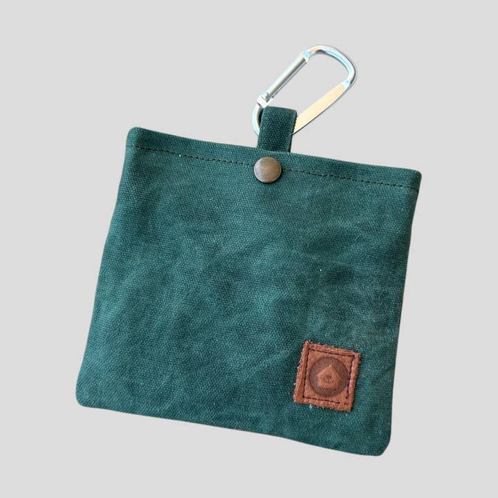 Borsa per Snack per Cani in Tela Cerata - Verde Cacciatore per la vendita all'ingrosso da parte di Rex & Bandon