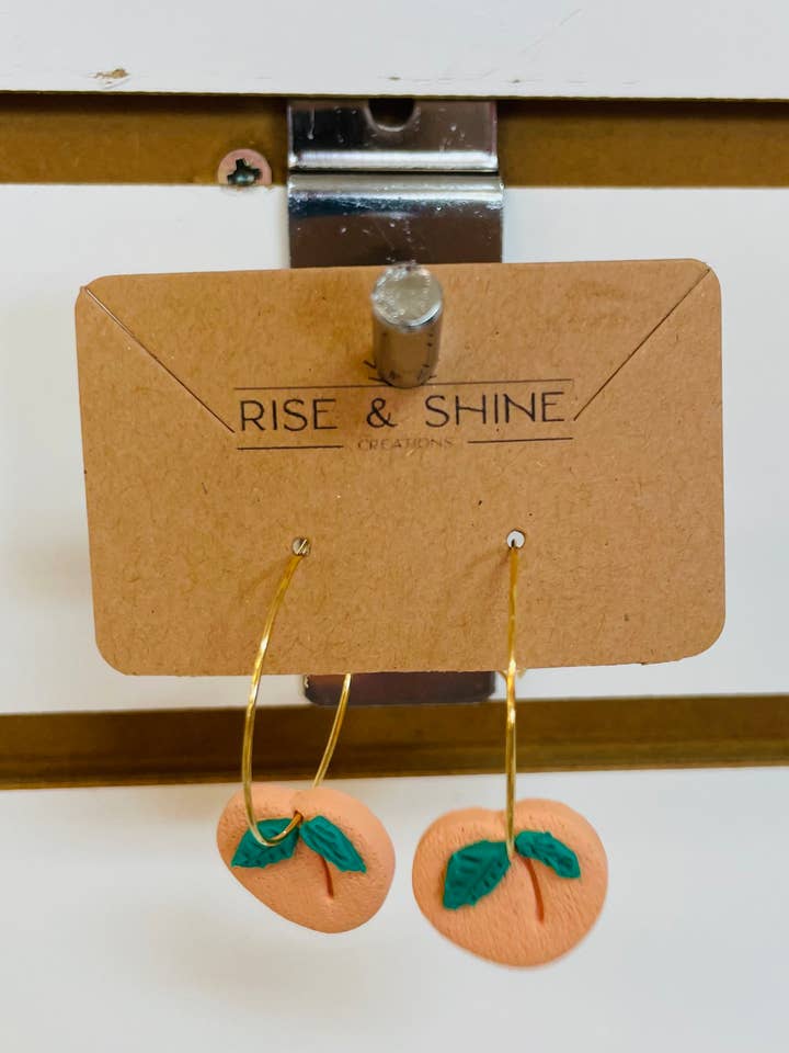 Peach hoops for wholesale by Rise and Shine Creations