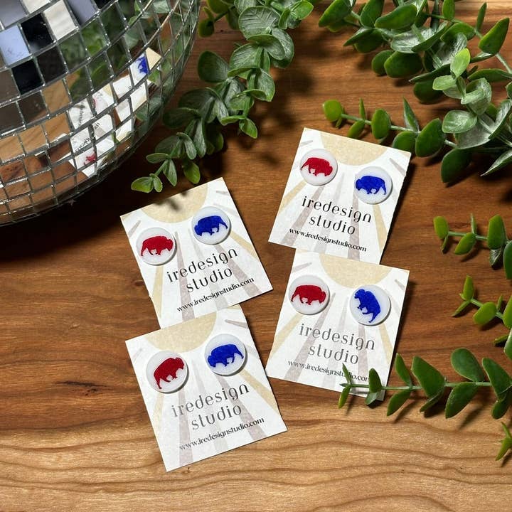 IreDesign Studio - Wholesale Stud/Post Earrings - Buffalo Studs1