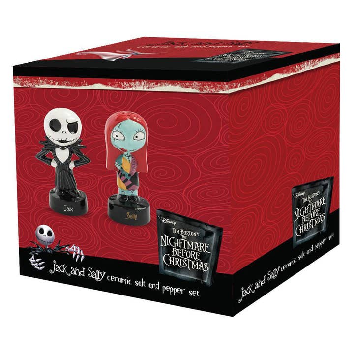Bioworld Merchandising - Wholesale Salt & Pepper Shaker Set - The Nightmare Before Christmas Jack & Sally Sculpted Salt & Pepper Set4