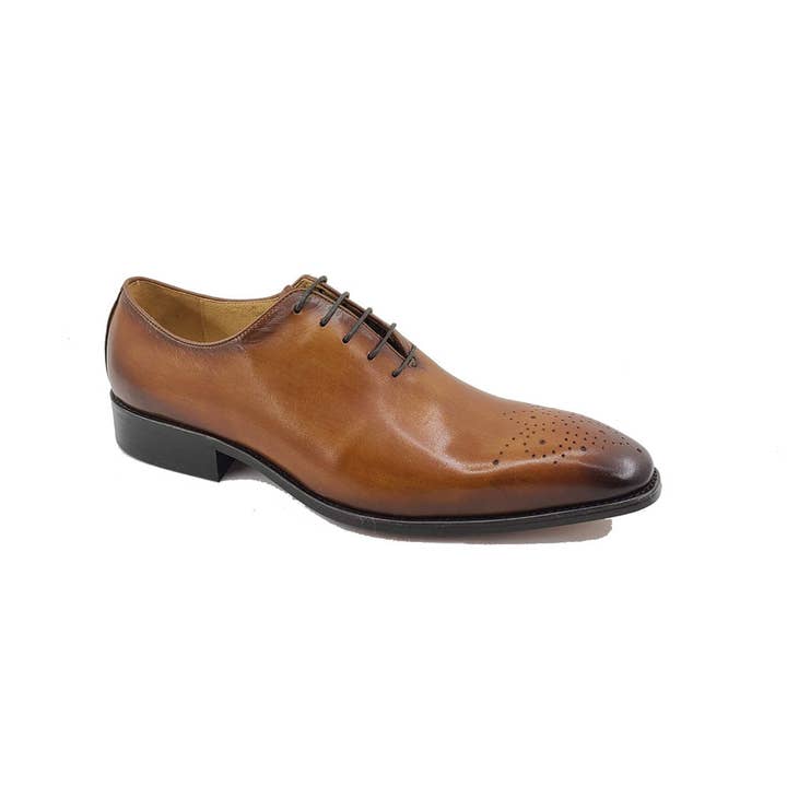 Carrucci Shoes - Wholesale Oxford Shoes - Men's - Hand Burnished Leather Wholecut Calf Oxford