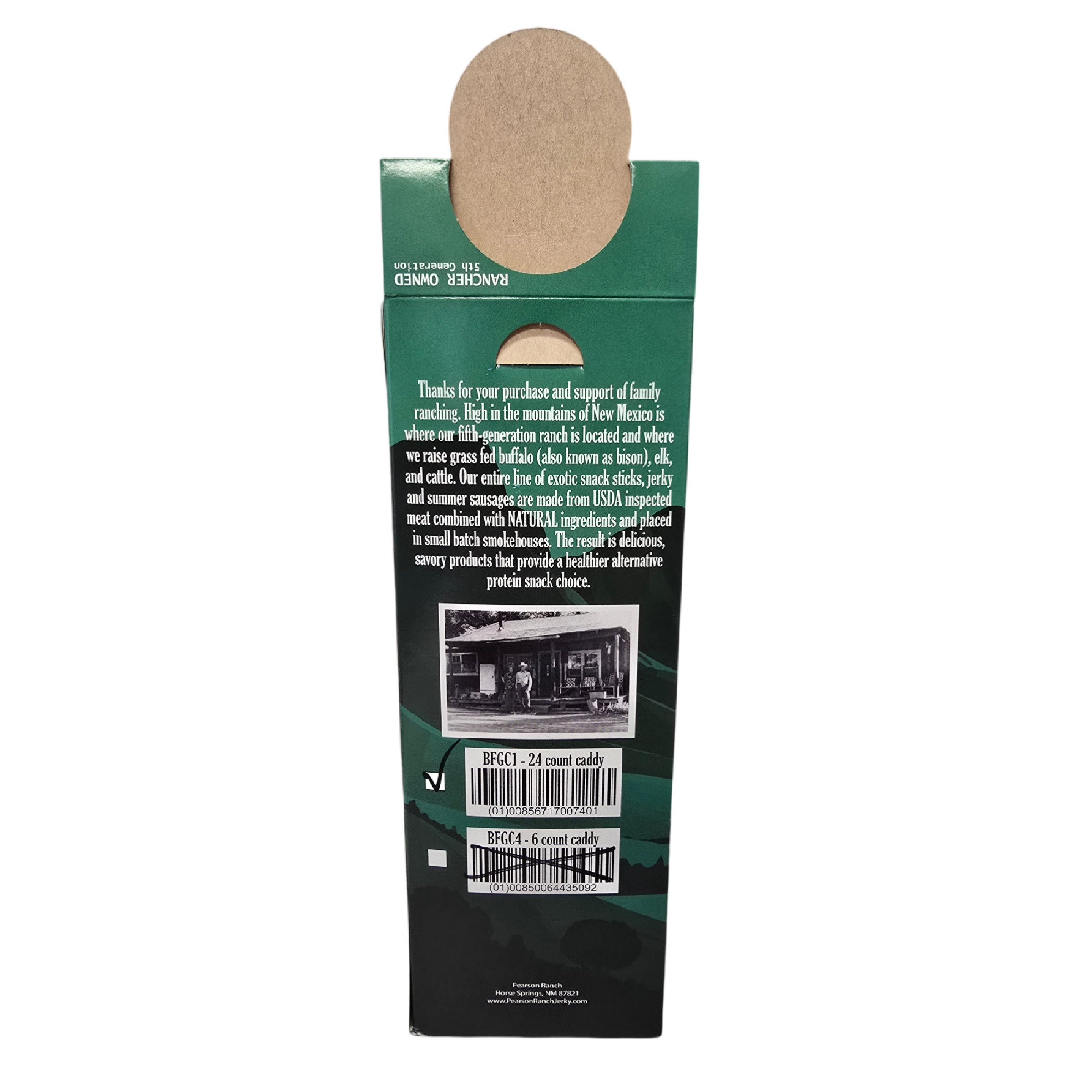 Pearson Ranch Elk & Bison Jerky - Wholesale Jerky - 24 Count Caddy - Green Chile Beef & Pork Snack Sticks2