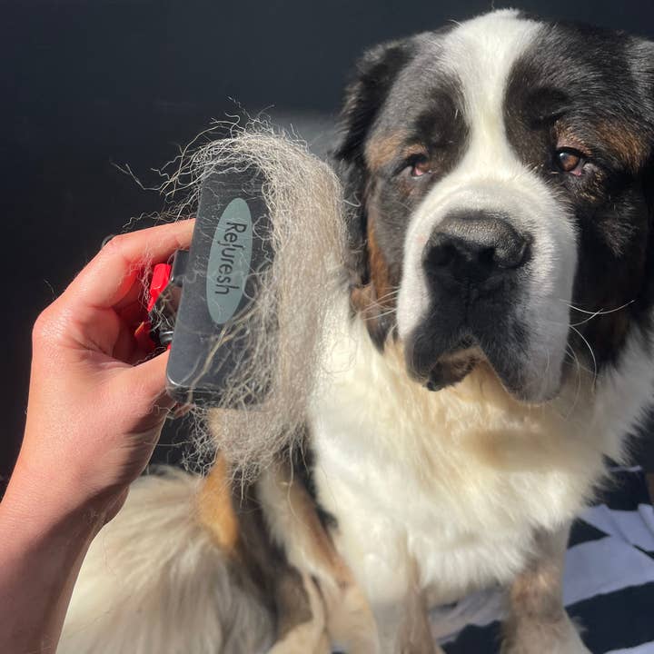 Pink (PINK) Gentle Deshedding Brush for Pets with Long Hair for wholesale on Faire3