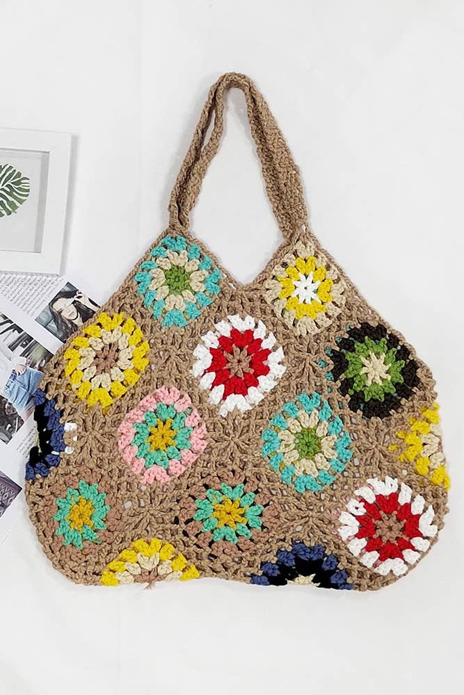UNISHE - Wholesale Tote Bag - Women's - Colorful Fringe Decor Crochet Bag MOQ 3PCs OYM0032