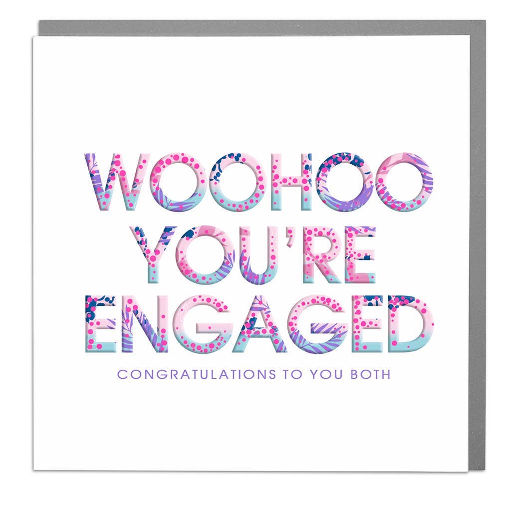 Lola Design Ltd - Wholesale Everyday Greeting Card - Woohoo You're Engaged Card0