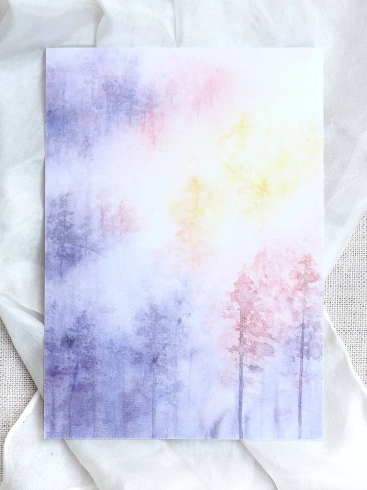 Carte postale Forêt du matin pour la vente par Jona Art