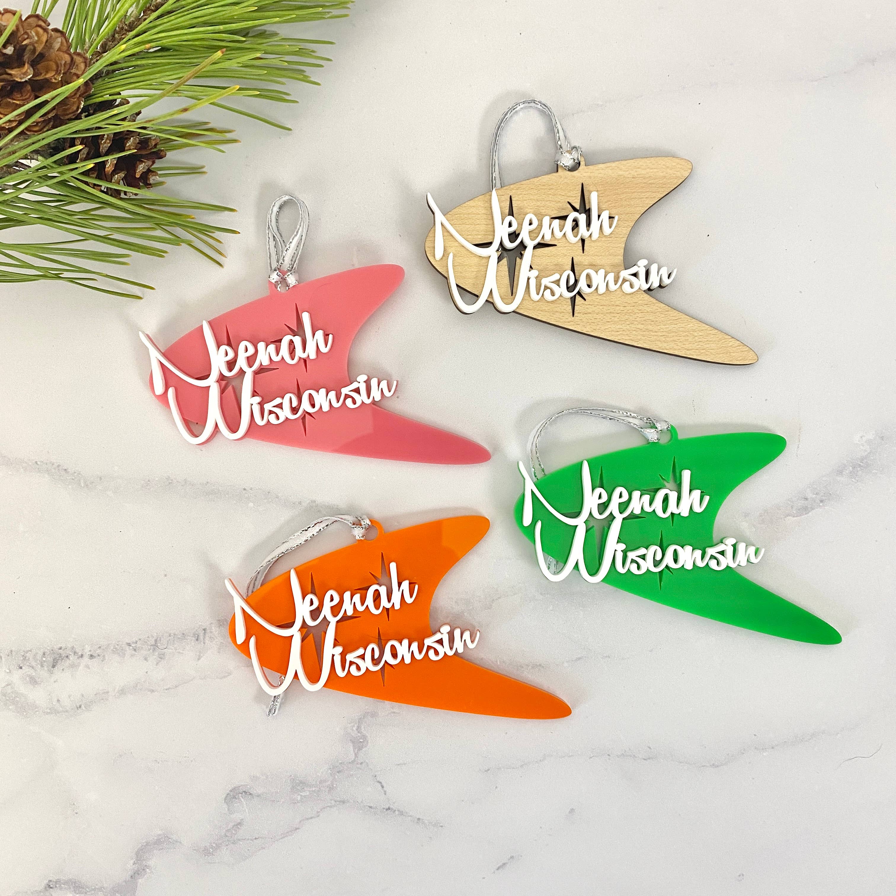 Atomic Kraftworks - Wholesale Ornament - Mid Century Style Boomerang Customizable Ornament9
