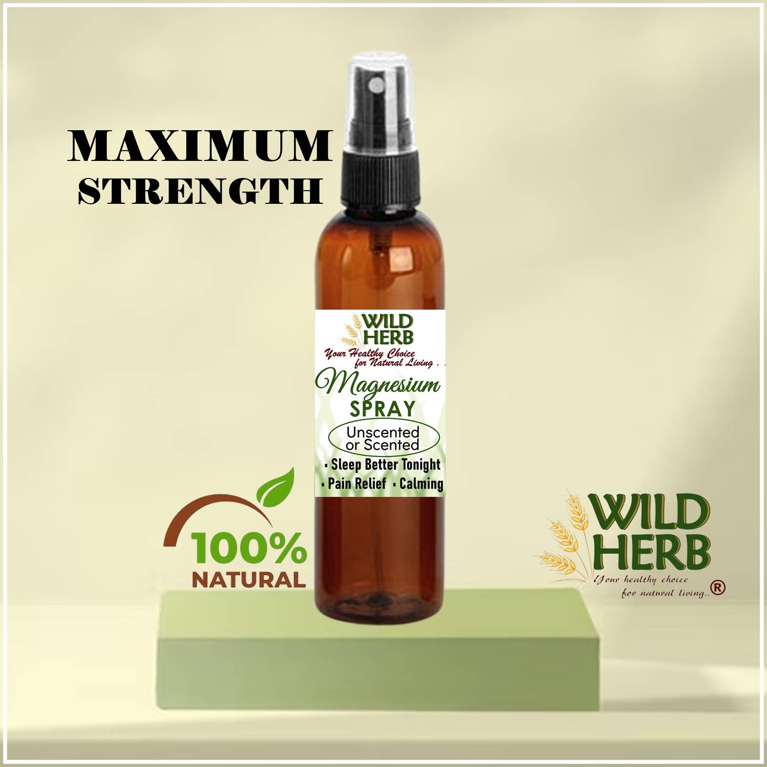 Wild Herb Soap Co - Wholesale Pain Relief Spray/Cream - Topical Magensium Spray Oil Scented Naturally Essential Oils0