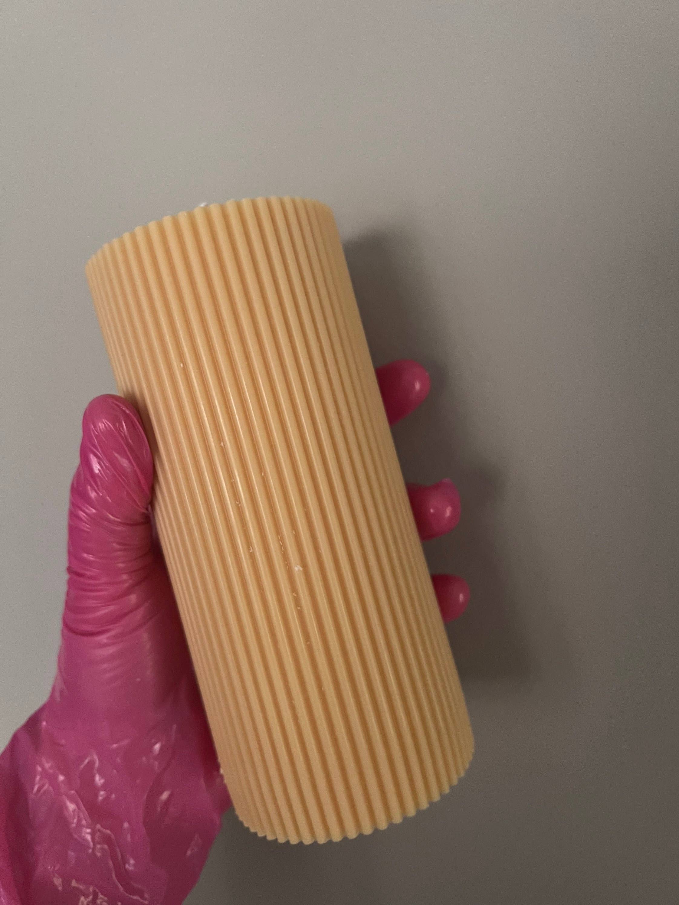 Agaboo Candle - Wholesale Pillar Candle - Oversized Textured Ribbed Pillar Candles1