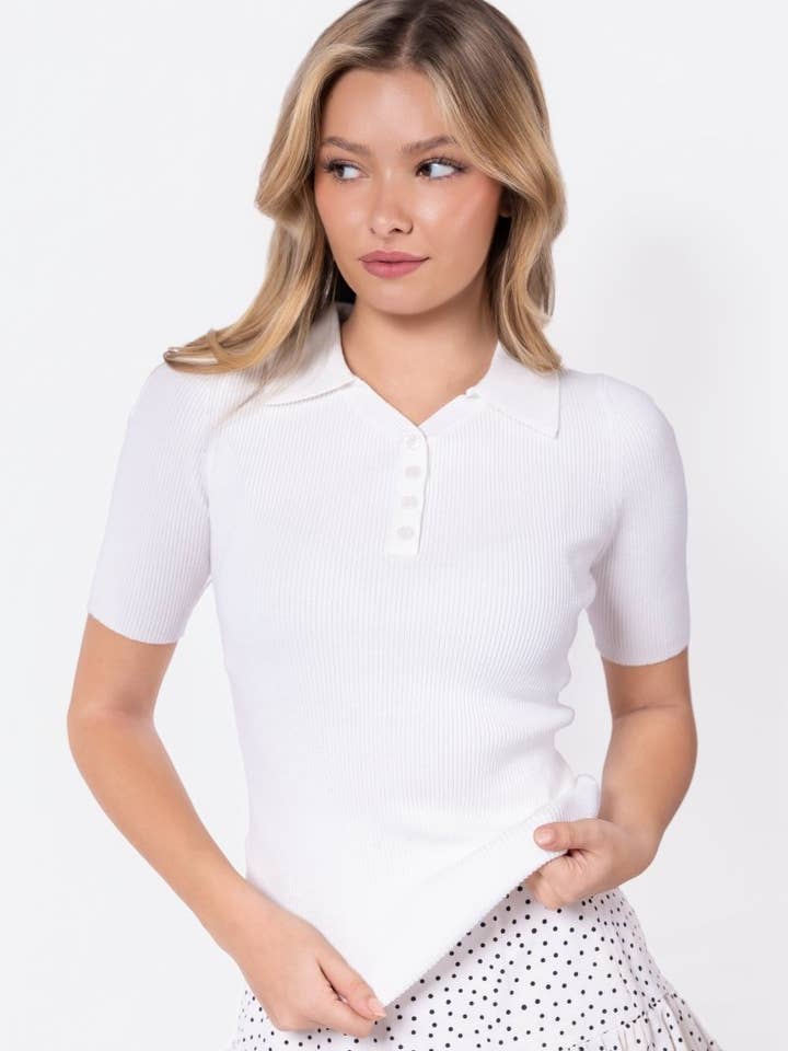 Camiseta Bailey de manga corta (Blanca) para venta al por mayor de Yakira Bella