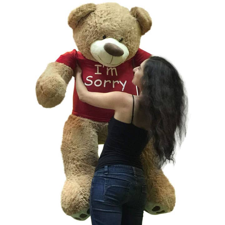 Big Plush - Wholesale Stuffed/Plush Toy - Kids & Baby - I'm Sorry Giant Teddy Bear 5 Feet Tall Tan Color