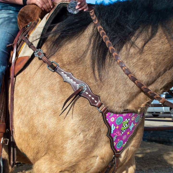 Schulz Equine - Wholesale Horseback riding gear - Neon Yeehaw Headstall and Breast Collar Set0
