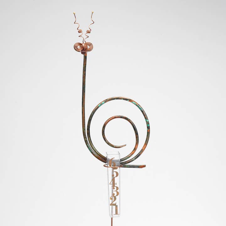 Haw Creek Forge, LLC - Wholesale Outdoor Ornament/Decor - Rain Gauge-Snail