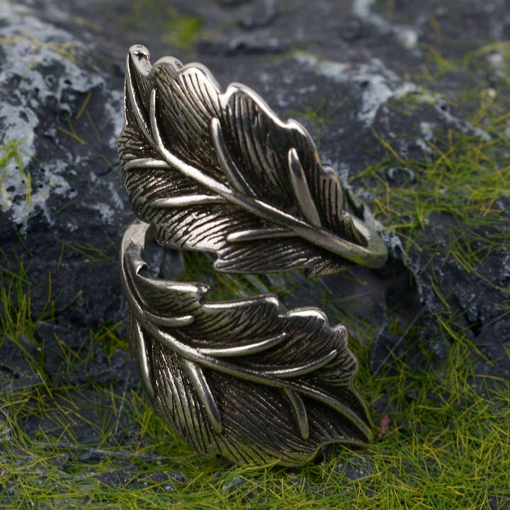 Anel Ajustável Folha Vintage Statement por atacado de mildstyles