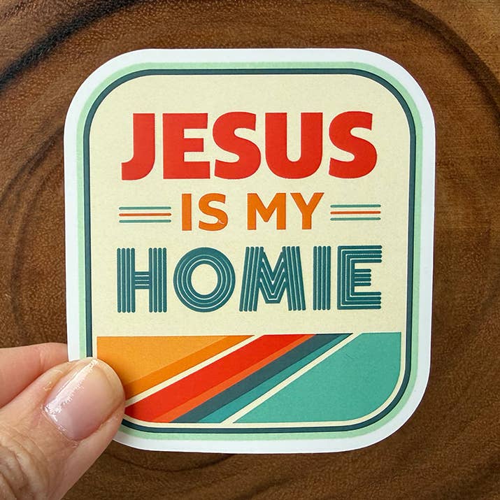 Jesus Is My Homie | Retro Christian Sticker | Funny Sticker for wholesale by Missional Merch