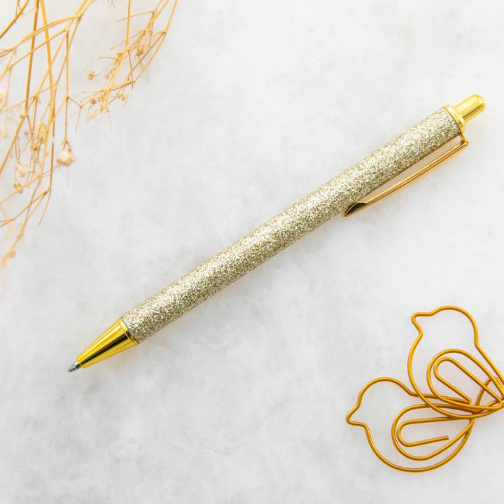 Padtastic Stationery - Wholesale Pen - Gold Glitter Pen