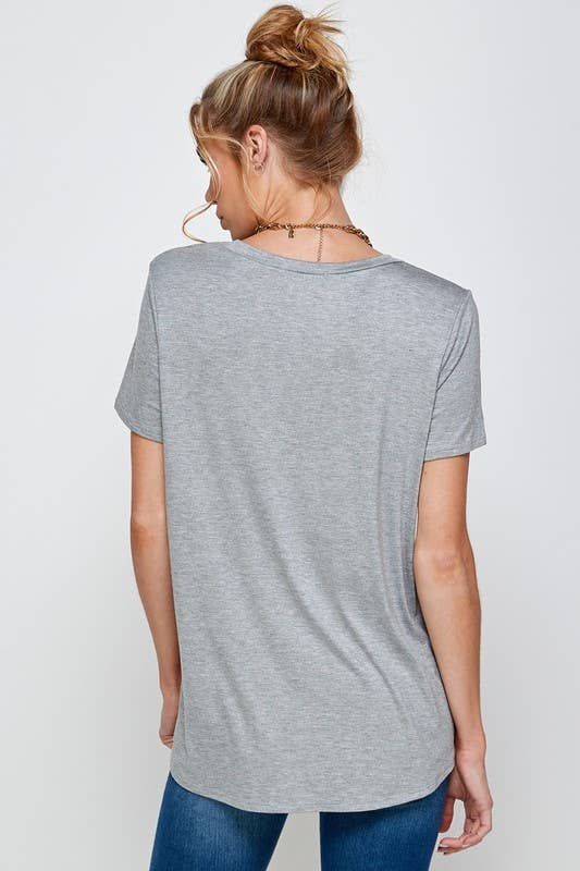 A.gain - Vendita all'ingrosso Maglietta - Donna - A.gain Top basico a maniche corte tinta unita taglie comode3