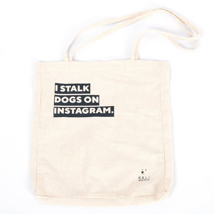Tote Bag "I Stalk Dogs on Instagram" for wholesale by Kali Dogwear