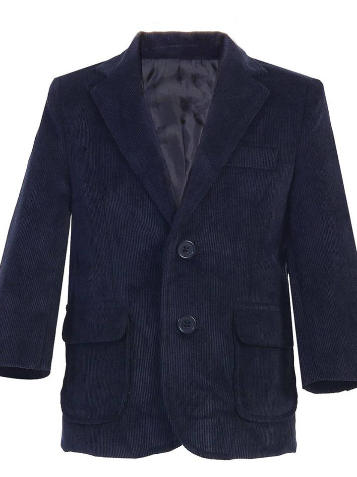 b-one inc - Wholesale Blazer - Kids - Boys' Corduroy Blazer Jacket with Elbow Patches RFL-J502