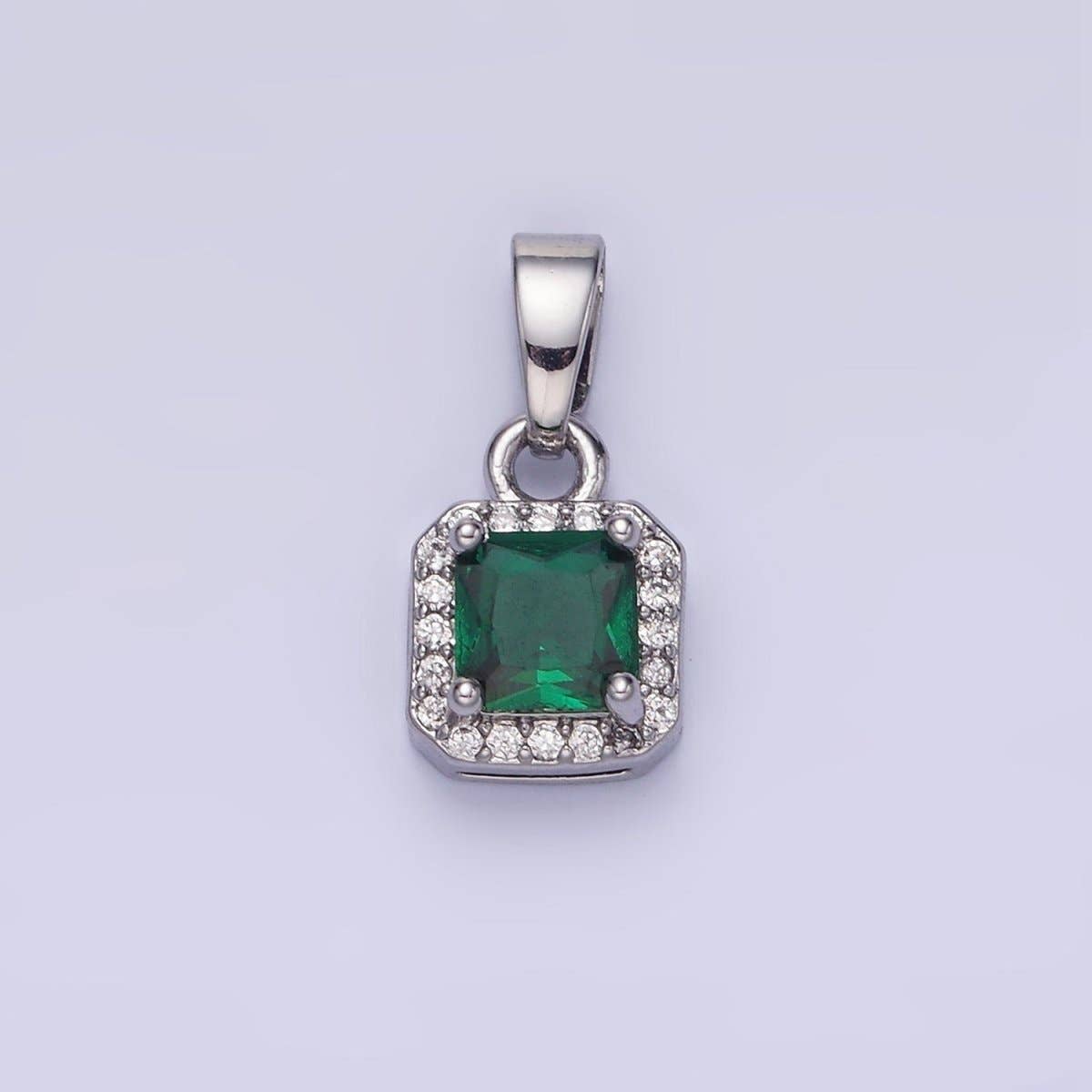 Aim Eternal – wholesale Individuell berlock/hänge – Hänge i fyrkant med kant av CZ-mikropavé i 14K guldplätering i guld och silver | AA1270 - AA128015