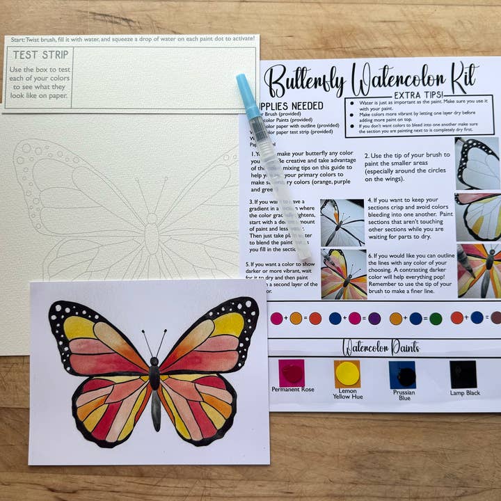 Butterfly Watercolor Paint Kit for wholesale by Alexandra N Designs