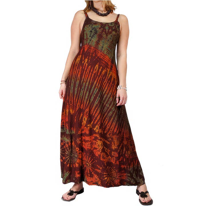Gypsy Rose - Wholesale Dress – Women's - Sunset Supergirl Rayon Tye Dye Long Dress0