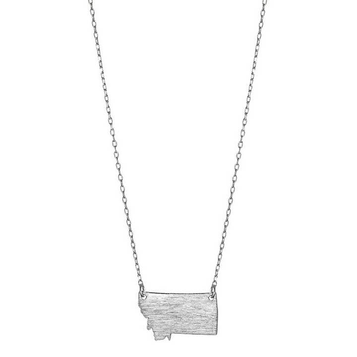 MONTANA STATE PENDANT NECKLACE for wholesale by Girly