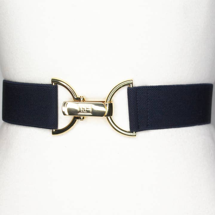 Navy Solid Elastic - adjustable belt for wholesale by KF Clothing