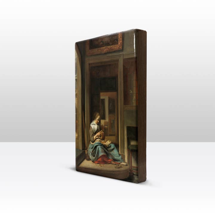 Laqueprint - Wholesale Art Print - Laqueprint - The apple painter - Cornelis Bisschop - 19.5 x 30 cm - LP0141