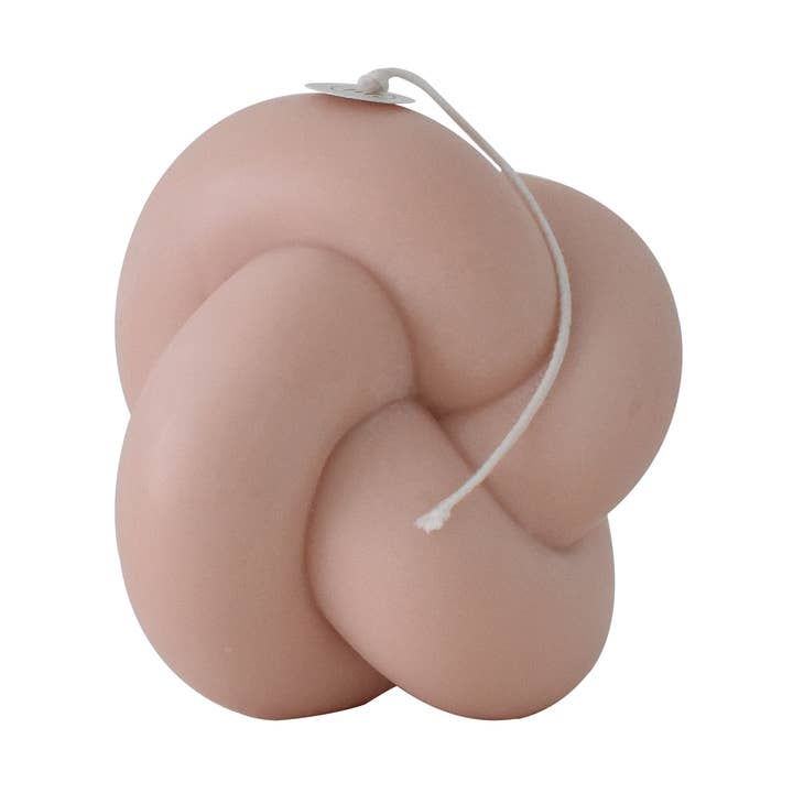 Candela profumata di soia, doppio nodo, fard pallido. per la vendita all'ingrosso da parte di HANforum