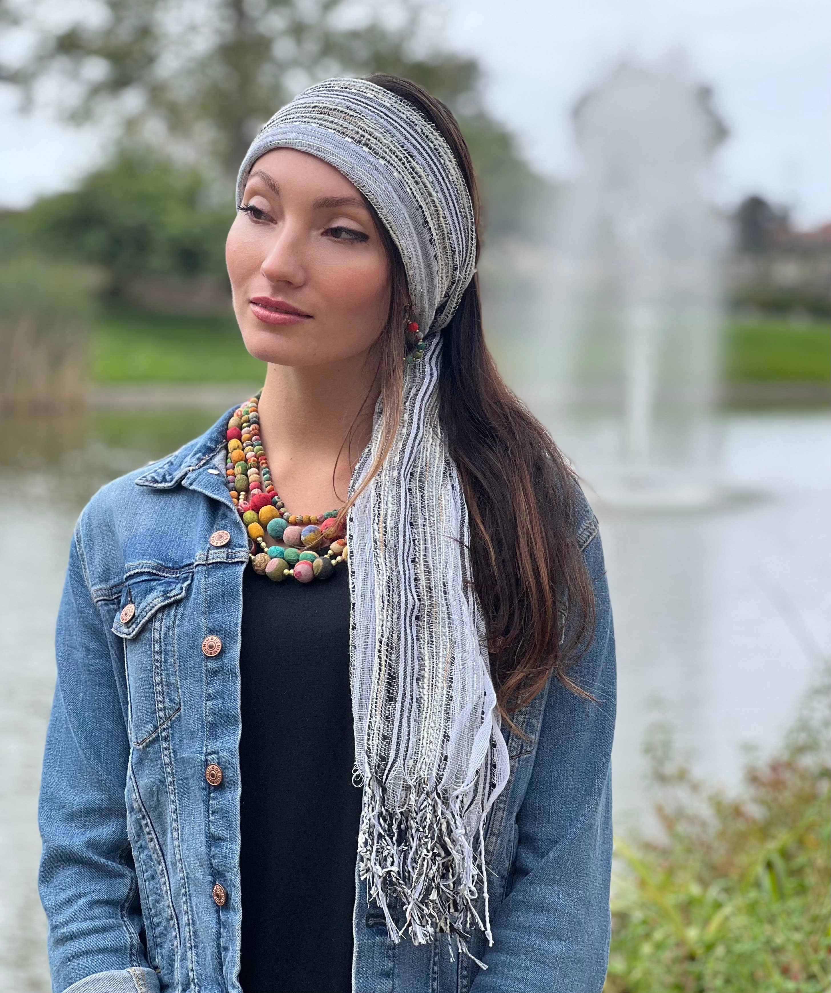 Humble Hilo – wholesale Scarf – Women's – Humble Hilo Multicolored Thread Artisan Scarf21